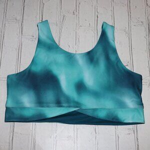 🌀 Teal Tie-Dye Sports Bra – Big Kids 2XL